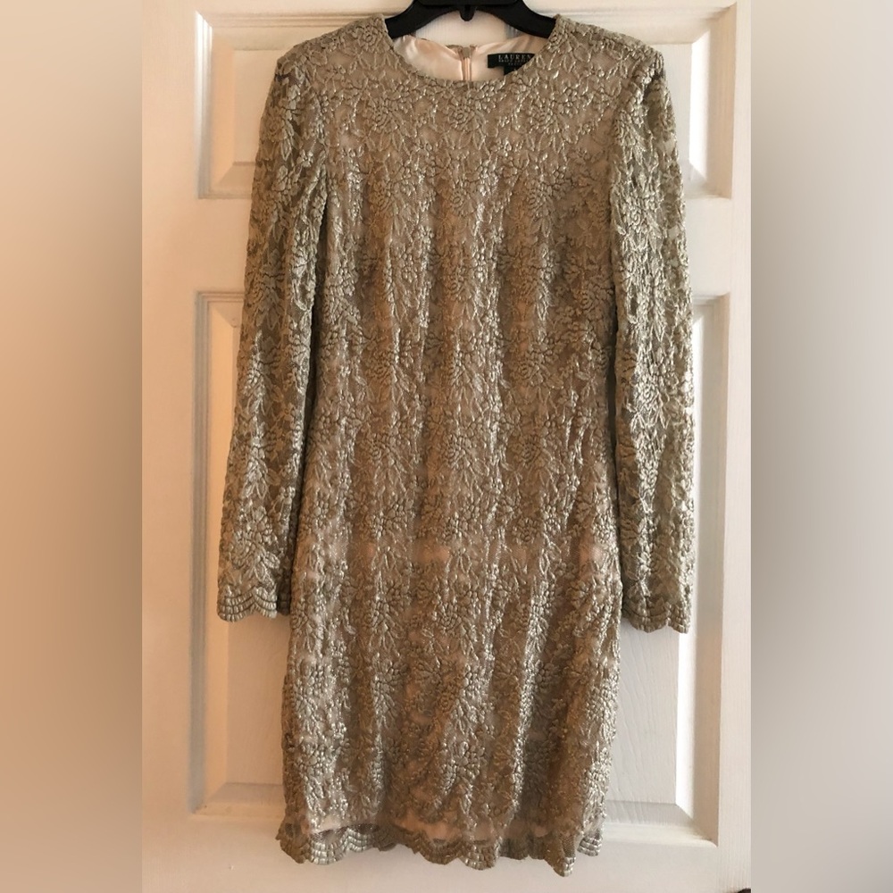 Lauren Ralph Lauren Long-Sleeve Lace Dress